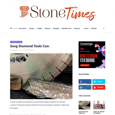 Il segmento Arix di SANG Diamond Tools è al centro della scena nella rivista turca Stone Times!
